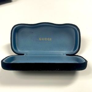 Gucci black sunglasses case. Great condition normal wear and tear gently used.